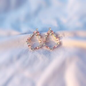 CZ Pink Charm Earrings