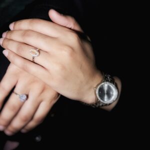 Lunar Cream Ring - Cz Cream Oval Ring