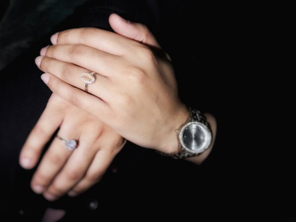 Lunar Cream Ring - Cz Cream Oval Ring