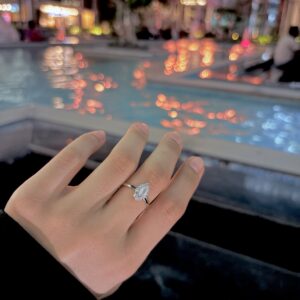Moonlight Muse Ring - CZ white stone ring