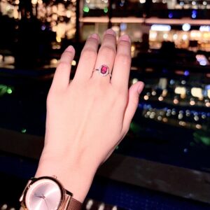Crimson Chill Ring - Red Ruby Stone Ring