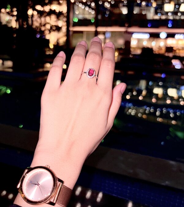 Crimson Chill Ring - Red Ruby Stone Ring