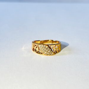 Honeyed Swirl - Golden Plated Ring