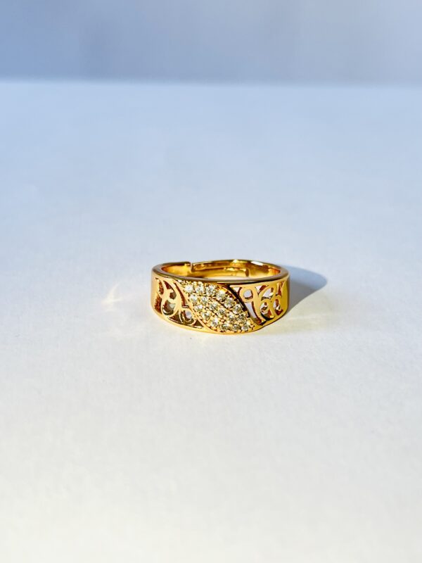 Honeyed Swirl - Golden Plated Ring