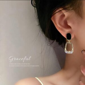 Korean Black Earrings
