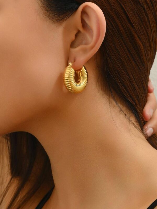 ANTI-TARNISHED STATEMENT HOOPS COMBO -set of 3 - Image 5