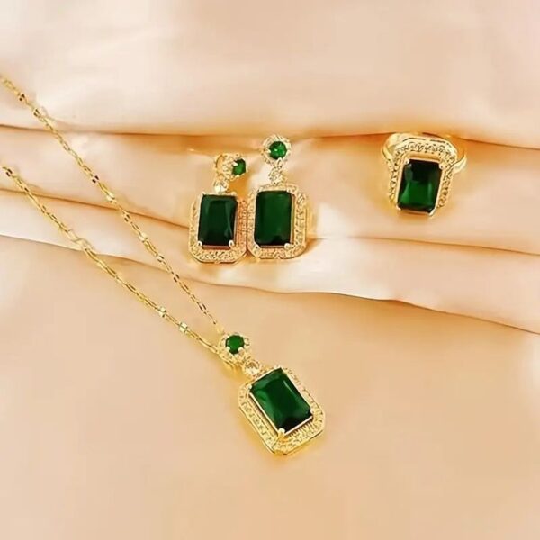 EMERALD ETHEREAL EARRINGS - Image 2