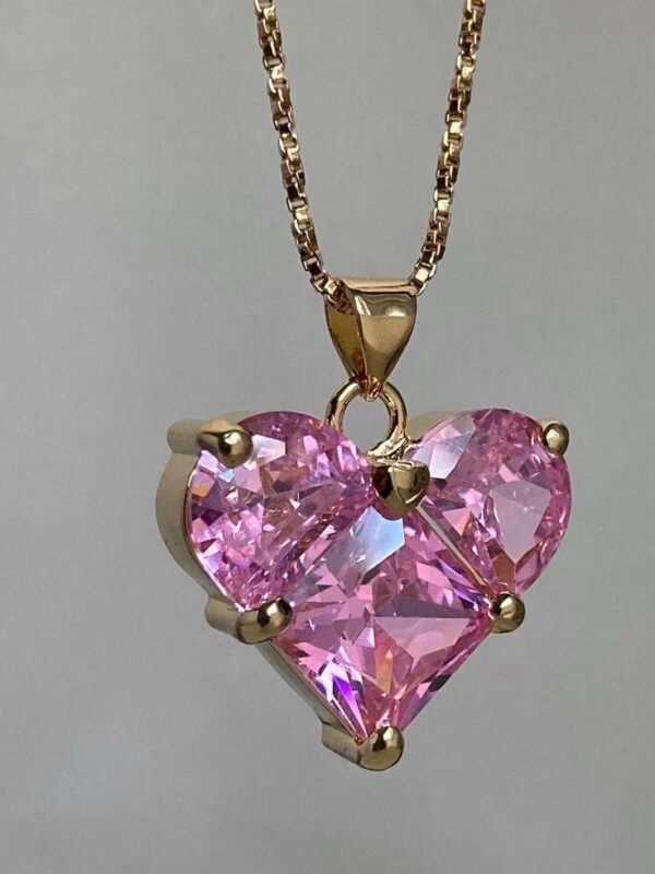 BLUSHIN' BABE - Pink Heart Neckpiece - Image 3