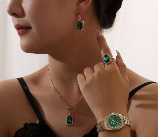 EMERALD ETHEREAL EARRINGS - Image 3