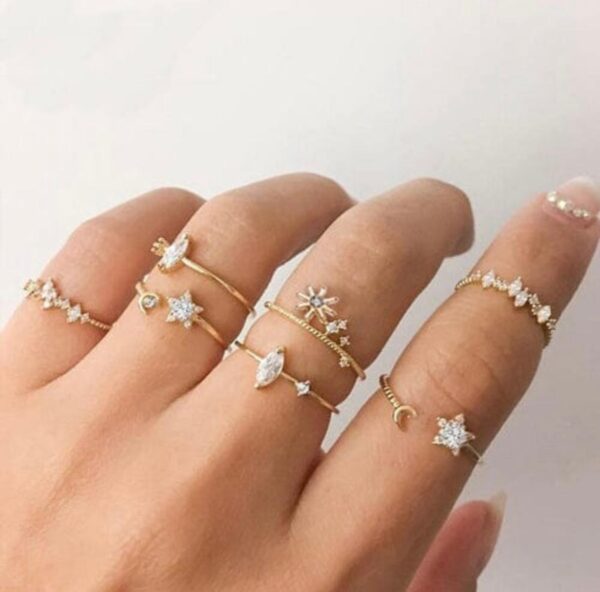 DAINTY RINGS - SET OF 7