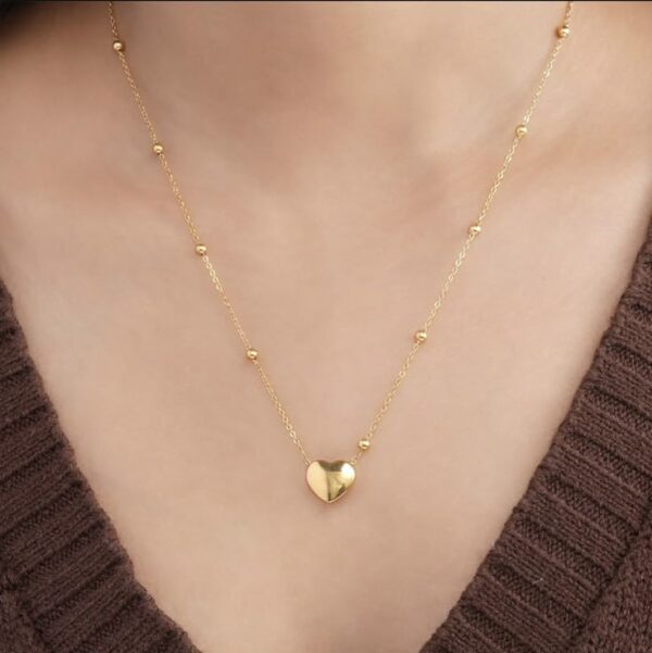 LOVE LOCKED IN - 18K Gold plated Heart chain - Image 2