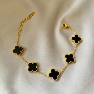 BLACK CLOVER BRACELET - 18K Gold Plated Anti-Tarnished Bracelet