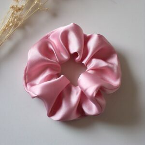Premium silk satin scrunchie (XL) - pink