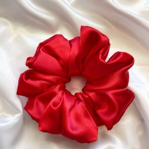 Premium silk satin scrunchie (XL) - Red