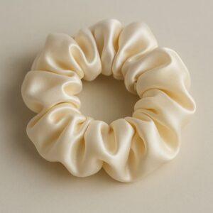 Premium Silk Satin scrunchie (XL) - cream