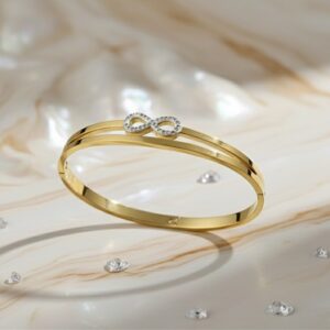 Minimal Infinity Bracelet - 18k gold plated stainless steel bracelet